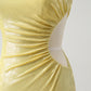 Sparkly Bodycon One Shoulder Hollow Out Pleated Short Homecoming Dress Sexy
