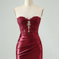Sexy Bodycon Sweetheart Corset Hollow Out Beaded Short Homecoming Dress Sexy