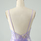 Glitter Tight Spaghetti Straps Corset Short Homecoming Dress with Sequins Sparkly