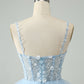 Cute A Line Spaghetti Straps Tiered Short Homecoming Dress with Sequins Beautiful