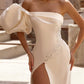 Sheath/Column One-Shoulder Floor-Length Prom Dresses Sexy