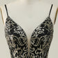 Black Golden A Line Spaghetti Straps Long Prom Dress V-neck Floor Length