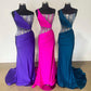 Mermaid One Shoulder Prom Dress with Rhinestones Sexy Evening Dresses