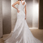 Wedding Dresses Scoop Neck Lace Tulle Sleeveless Long