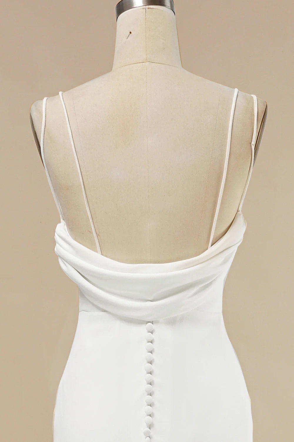 Boho Mermaid Wedding Dress with Ruffles Pure Color