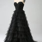 Glitter Corset Prom Dress with Slit Off Shoulder Sparkly Long Black