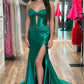 Sweetheart Satin Mermaid Long Prom Dress Off Shoulder Sexy