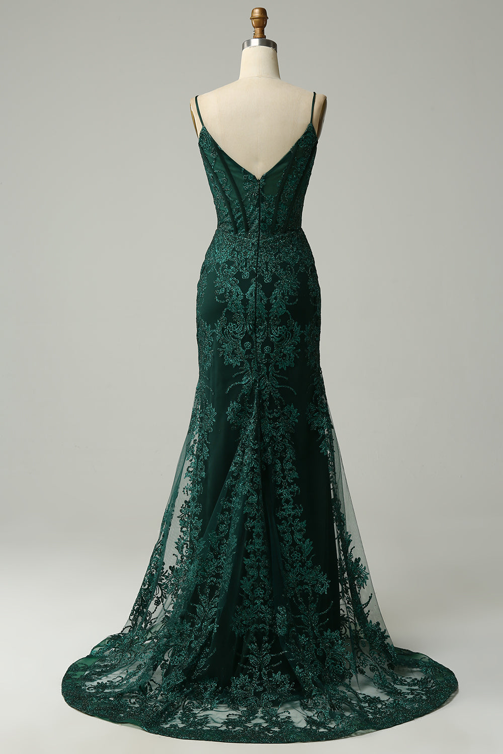 Sparkly Dark Green Mermaid Sequin Long Prom Dress Sexy