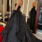 Black Strapless Ball Gown Formal Evening Dress Long Sexy