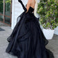 Black Strapless Ball Gown Formal Evening Dress Long Sexy