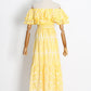 A-Line Wedding Guest Dresses Casual Dress Holiday Ankle Length Short Sleeve Off Shoulder Polyester with Ruffles