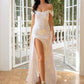 Sheath / Column Evening Gown Sexy Dress Party Wear Sweep / Brush Train Short Sleeve Off Shoulder Sequined