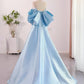 A-Line Sweetheart Neck Satin Long Prom Dress Pure Color