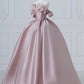 A-Line Satin Long Prom Dress Off Shoulder