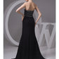Mermaid / Trumpet Evening Gown Sexy Dress Formal Evening Court Train Sleeveless Sweetheart Chiffon with Beading