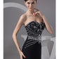 Mermaid / Trumpet Evening Gown Sexy Dress Formal Evening Court Train Sleeveless Sweetheart Chiffon with Beading