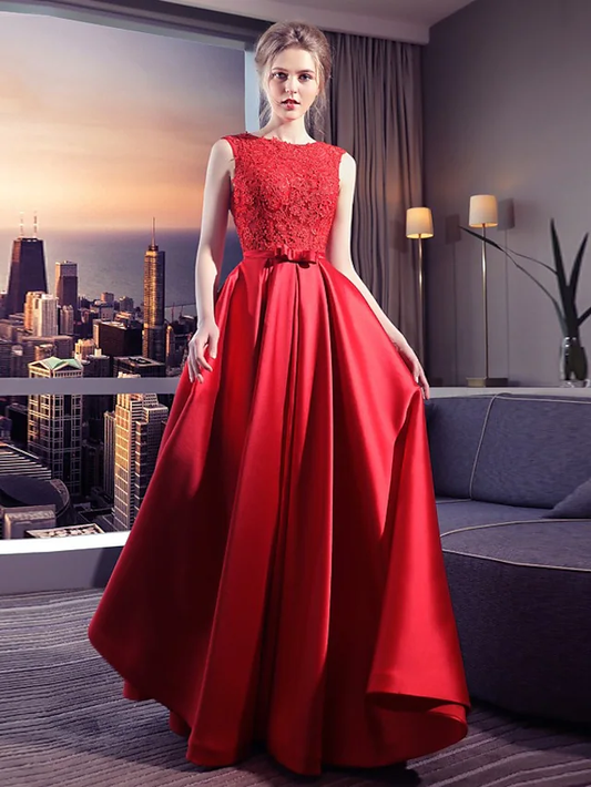 Ball Gown Wedding Dresses Jewel Neck Floor Length Spandex Sleeveless Vintage with Lace