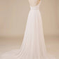 A-Line Sweep Train Wedding Dress with Slit Sexy