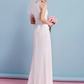 Wedding Dresses Jewel Neck Floor Length Chiffon Lace Regular Straps Floral Lace with Lace Sash