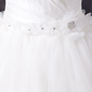 A-Line Wedding Dresses Sweetheart Neckline Court Train Organza Satin Strapless with Pick Up Skirt Ruched