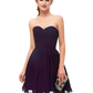 A-Line Minimalist Sexy Engagement Cocktail Party Dress Strapless Sleeveless Knee Length Stretch Fabric