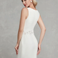 Wedding Dresses V Neck Satin Regular Straps Simple Plus Size with Appliques Long