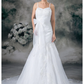 Wedding Dresses Sweetheart Neckline Chapel Train Lace Organza Satin Spaghetti Strap with Sashes Ribbons Bow(s)