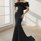 Off the Shoulder A Line Mermaid Maxi Evening Gown Sexy Party Dress