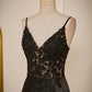 Black Mermaid Backless Lace Prom Dresses Floor-Length Evening Gowns Sexy