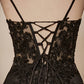 Black Mermaid Backless Lace Prom Dresses Floor-Length Evening Gowns Sexy