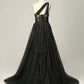 Elegant A Line One Shoulder Purple Long Prom Dress with Appliques Beautiful