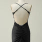 Sheath Spaghetti Straps Short Homecoming Dress with Appliques Sexy
