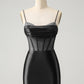 Chic Bodycon Pleated Corset Short Homecoming Dress with Beading Sexy