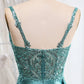 Mermaid Spaghetti Straps Corset Prom Dress with Slit Long Sexy