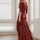 Women's Stylish Bodycon High-Low Velvet Party Dress Sparkly