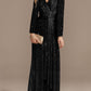 Trumpet/Mermaid V-Neck Long Sleeves Prom Evening Dresses With Sequin Sparkly