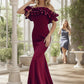Off the Shoulder A Line Mermaid Maxi Evening Gown Sexy Party Dress