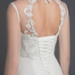 A-Line Wedding Dresses High Neck Court Train Chiffon Lace Long Sleeve Vintage Plus Size Backless with Lace