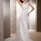 Wedding Dresses Scoop Neck Lace Tulle Sleeveless Long