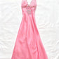 Charming A Line Halter Satin Beads Long Formal Prom Dress Elegant Evening Gown Vintage Wedding Guest Party Dress