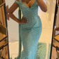 Charming Mermaid Sequin Long Formal Prom Dress Sexy Evening Gown Shiny Party Dress
