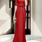Sheath/column hallucination collar to floor length mother of the bride dress Beautiful