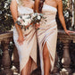 Sheath/Column One-Shoulder Ankle-Length Long Bridesmaid Dresses Sexy