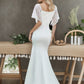 Sexy V Neck Maxi Bodycon Evening Dress with Flare Sleeves Sexy