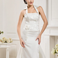 Long Wedding Dresses Halter Neck Court Train Satin Sleeveless