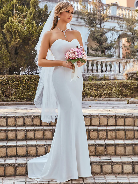 Long Wedding Dresses V Neck Floor Length Chiffon Sleeveless Romantic with Pleats