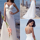 Wedding Dresses Sweetheart Neckline Stretch Satin Spaghetti Strap Open Back with