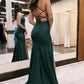 Mermaid Lace Up Long Prom Dress With Beading Spaghetti Straps Sexy