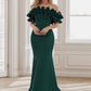 Off the Shoulder A Line Mermaid Maxi Evening Gown Sexy Party Dress