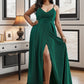 Plus Size Spaghetti Strap Shiny Formal Evening Dress for Wedding Sexy